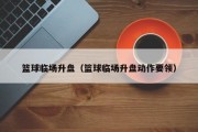 篮球临场升盘（篮球临场升盘动作要领）