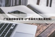 广东麻将联盟智竞（广东麻将大赛比赛视频）