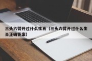 三头六臂开过什么生肖（三头六臂开过什么生肖正确答案）