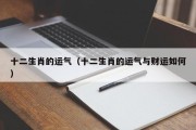十二生肖的运气（十二生肖的运气与财运如何）