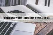黄健翔解说世界杯（黄健翔解说世界杯决赛）
