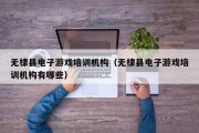 无棣县电子游戏培训机构（无棣县电子游戏培训机构有哪些）